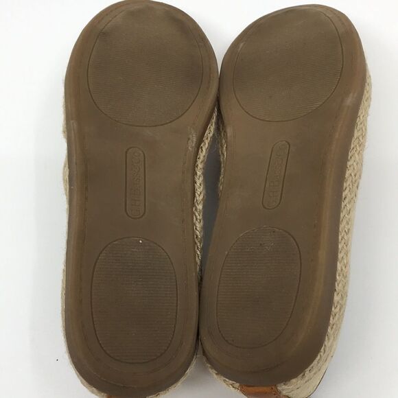 Bass Sage canvas slip on shoes loafers tan / cream with leather trim Size 5.5 M - Picture 11 of 14